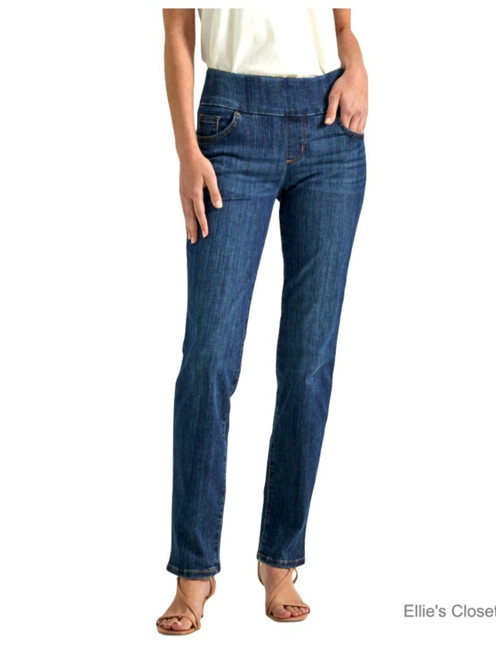 Sculpting Slim Fit Pull On Jean with Elastic Waistband